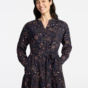 Tiered Mini Dress with Long Sleeves